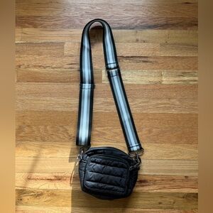 THINK ROYLN Camo Black Puffer Crossbody Bag